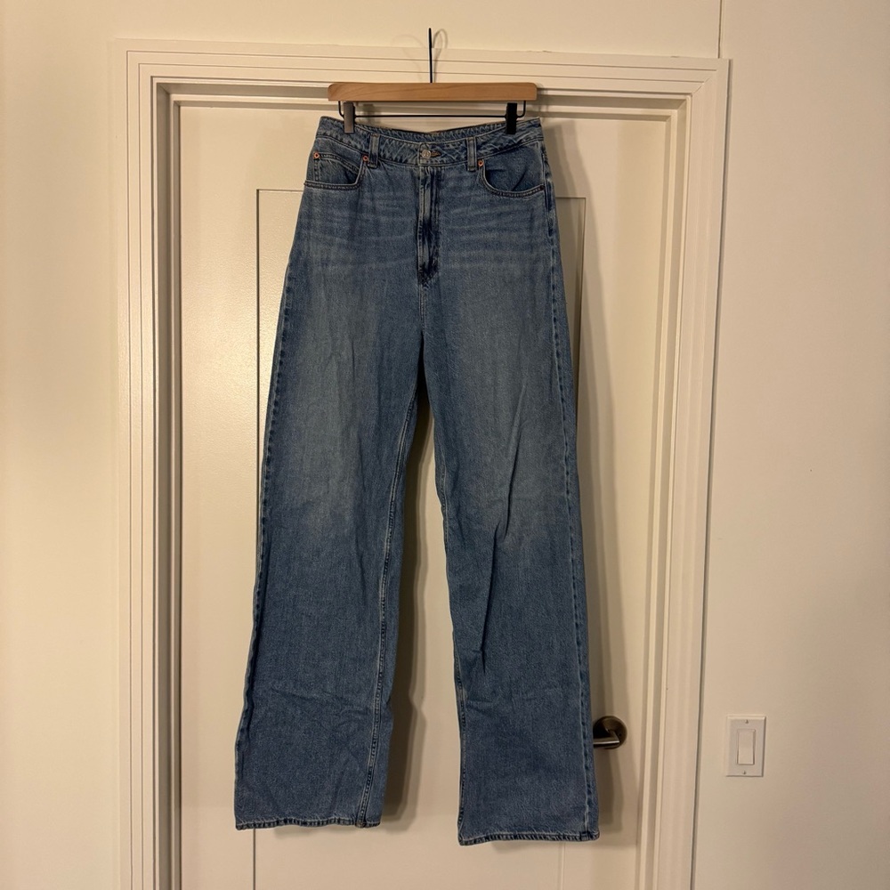 ASOS Blue Wide Leg Jeans